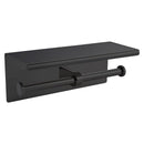 Traderight Group  Toilet Paper Holder Double Roll Stainless-Steel Hook Bathroom Rack Wall Black