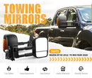 San Hima Extendable Towing Mirrors Gen1 for Mazda BT-50 2012 to Mid-Year 2020 Black