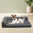 Pawz Orthopedic Dog Bed Memory Foam Cushion Cat Calming Mattress Washable M Grey