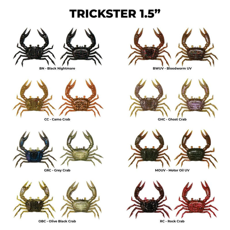 Rapala Crush City 6 Pack of 1.5 Inch Trickster Soft Plastic Lures