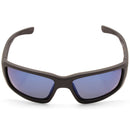 North Beach Foster Satin Black/Blue Mirror Polarised Unisex Sunglasses