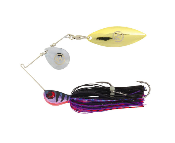 TT Lures 1/4oz Vortex+ Spinnerbait Fishing Lure - PURPLE NIGHTMARE
