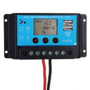 Dual USB Solar Regulator with LCD 10/20/30A