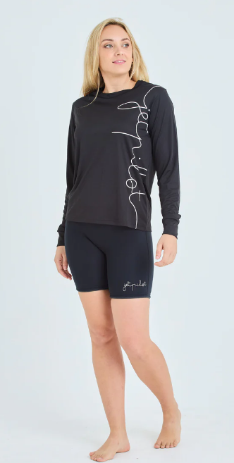 Jet Pilot Pacer Ladies Ls Hydro Tee Black