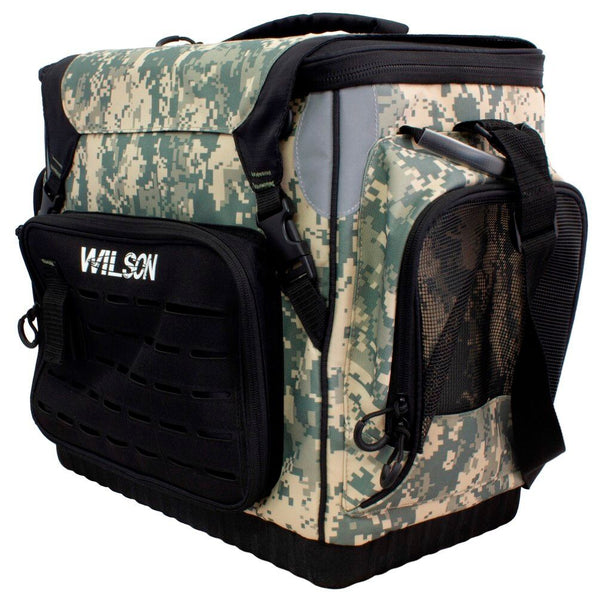 Wilson Platinum Tournament Digi Camo Fishing Tackle Bag with 8 Tackle Trays