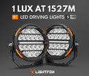 Lightfox Pair 9 inch Osram LED Driving Lights Round Spotlight Spot DRL Headlight