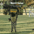 San Hima Folding Camping Chair Portable Outdoor Thick Padding Recliner Green