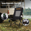 San Hima Folding Camping Chair Portable Outdoor Thick Padding Recliner