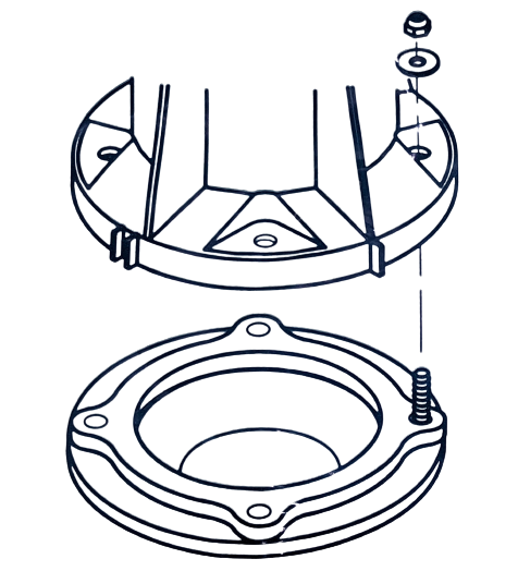 Dometic 385310063 Floor Flange Seal Kit For Pedal-Flush Toilet