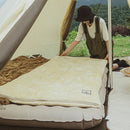 Portable Velvet Camping Sleeping Bag Cord Reel Storage Brown