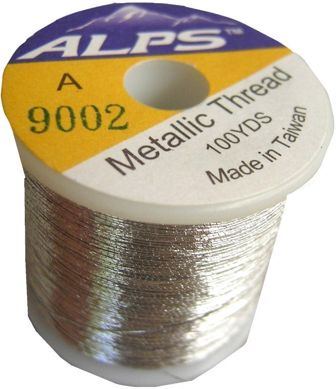 Thread Master Rod Wrapping Thread Alps 100yds of Metallic Silver Rod Wrapping Thread-Size A (0.15mm) Thread
