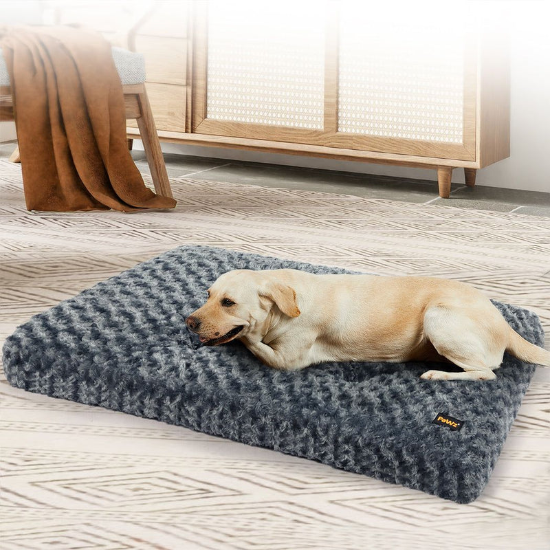 Pawz Pet Bed Dog Cat Calming Soft Warm Plush Mattress Cushion Mat Washable 48″