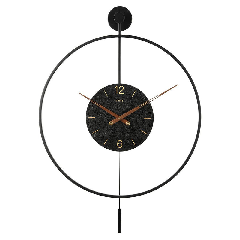 Yezi 50cm Large Wall Clock Modern Big Numeral Metal Round Face In/Outdoor Decor