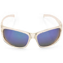 Dirty Dog Shock Satin Clear Crystal/Green Polarised Unisex Sports Sunglasses