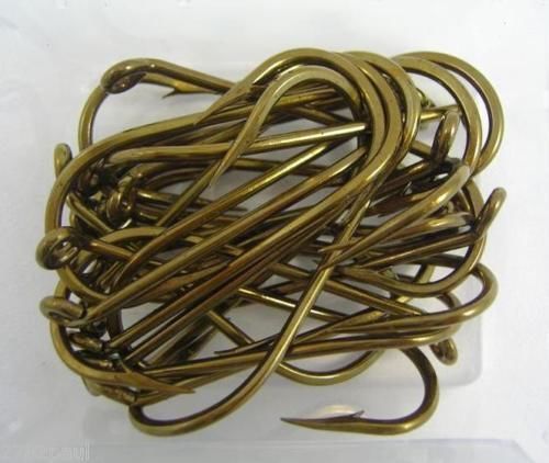 1 Box of Mustad 542 Bronze French Viking 2x Strong Fishing Hooks