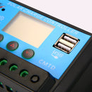 Dual USB Solar Regulator with LCD 10/20/30A