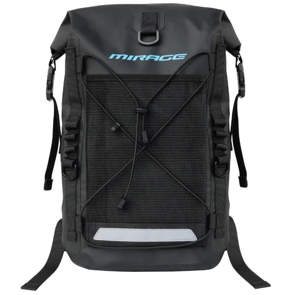 Mirage Deluxe 35-litre Roll-Top PVC Dry Bag Backpack Black