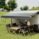 Manan RV Awning Fabric Caravan Replacement Vinyl 16FT Durable Shading Roll Out