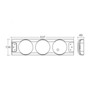 Narva 9-33 VOLT MODEL 43 LED REAR DIRECTION INDICATOR AND TWIN STOP/TAIL LAMPS, 0.5M CABLE, GREY