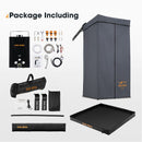 San Hima Shower Awning Instant Tent &Gas Hot Water Heater Black&Shower Tent Base