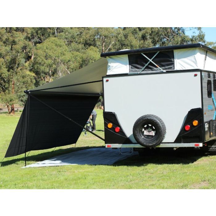 Camec Black Privacy Screen 3.1M x 1.8M With Ropes And Pegs
