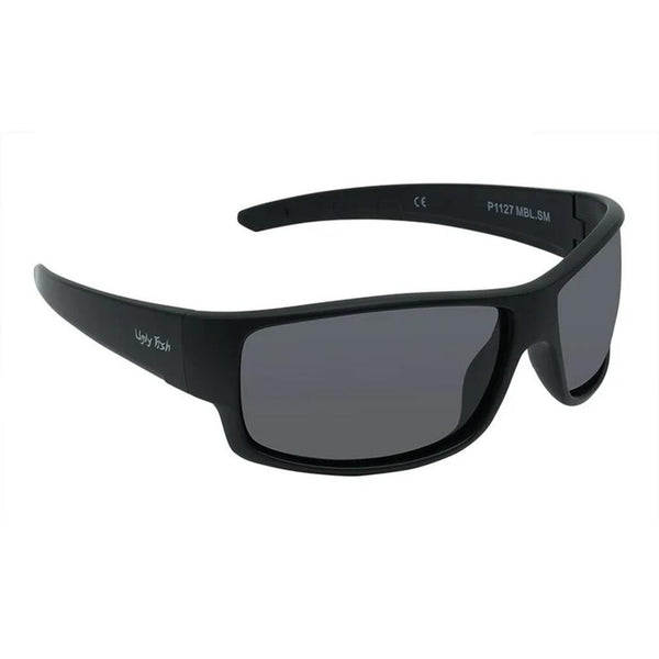 Ugly Fish P1127 Basic Black Frame/Smoke Lens Polarised Wrap Sunglasses