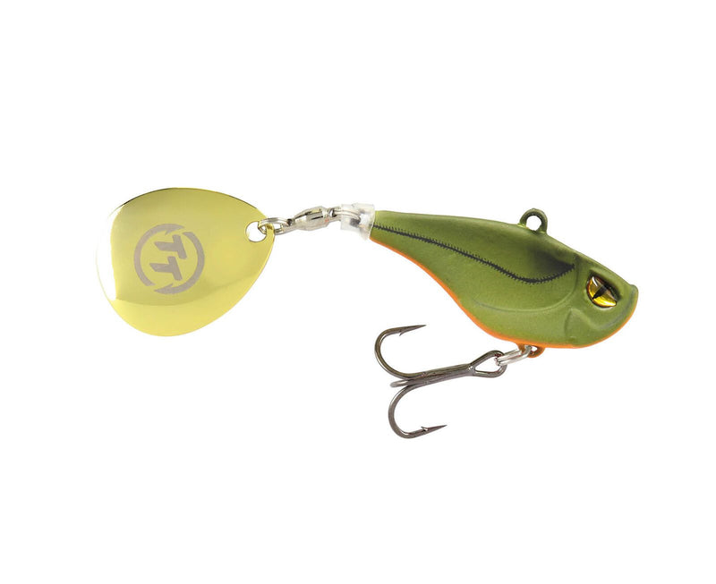 TT Lures Flashpoint+ 47mm Tail Spinner Vibe Lure - MATTE OLIVE
