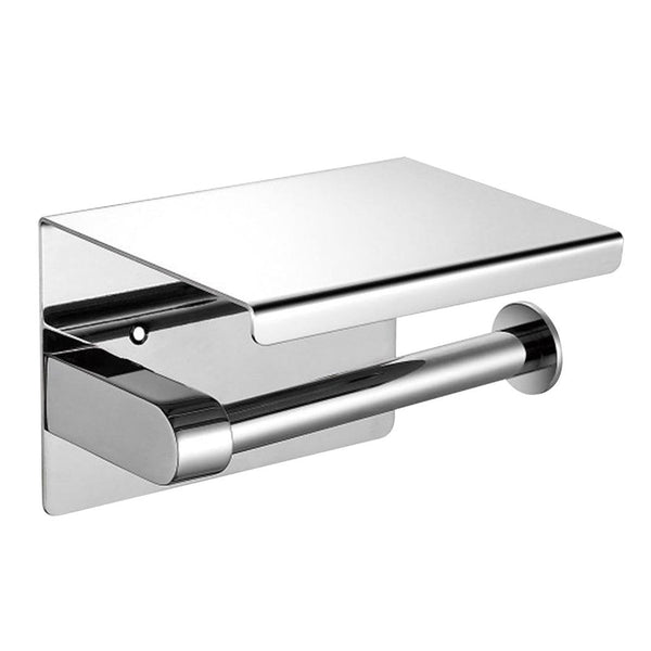 Traderight Group  Toilet Paper Holder Roll Bath Tissue Storage Hook Rack Stainless-Steel Silver