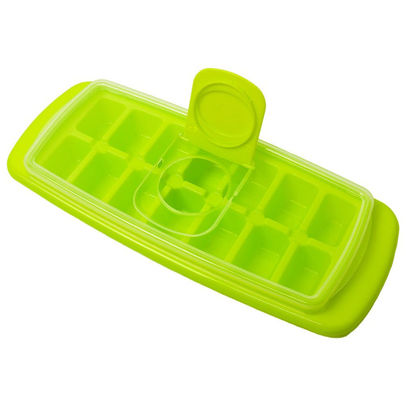 On The Road RV Ice Cube Tray With Cover Green