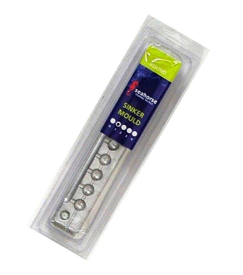 Seahorse 1 Ball Sinker Mould - Makes 9 Sinkers  - Made In Australia