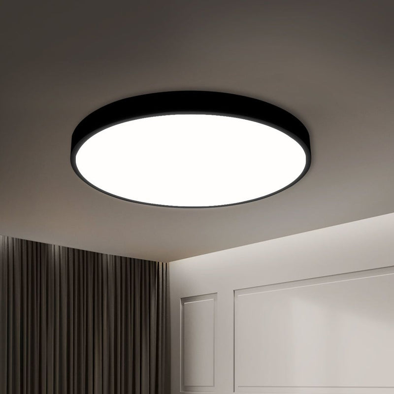 Emitto Ultra-Thin 5cm LED Ceiling Down Light Surface Mount Living Room Black 30W