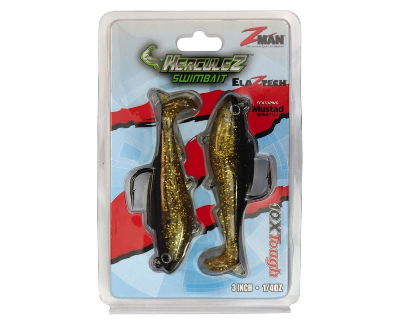 2 Pack of 3 Inch Zman HerculeZ Soft Swimbait Lures -11.6g Rigged Soft Body Lures