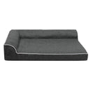 Pawz Orthopedic Dog Bed Memory Foam Cushion Cat Calming Mattress Washable M Grey
