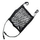 2Pcs Elastic Car Storage Net Bag Between Seat Organizer Barrier Black