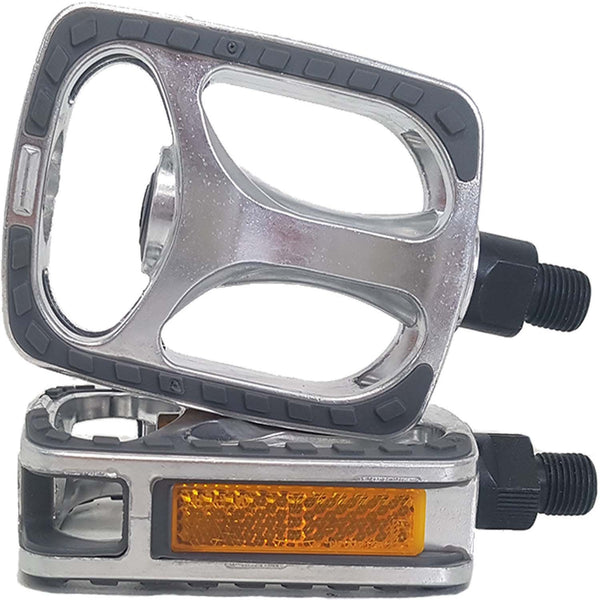 VP Components Silver Alloy Replacement Adult Bike Pedal Set 9/16-Inch