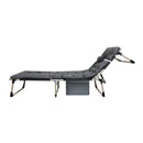 Levede Folding Camping Bed Camping Cot Adjustable Backrest Home Office Outdoor