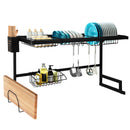 Toque Dish Drying Rack Over Sink Steel Dish Drainer Plate Cutlery Organizer