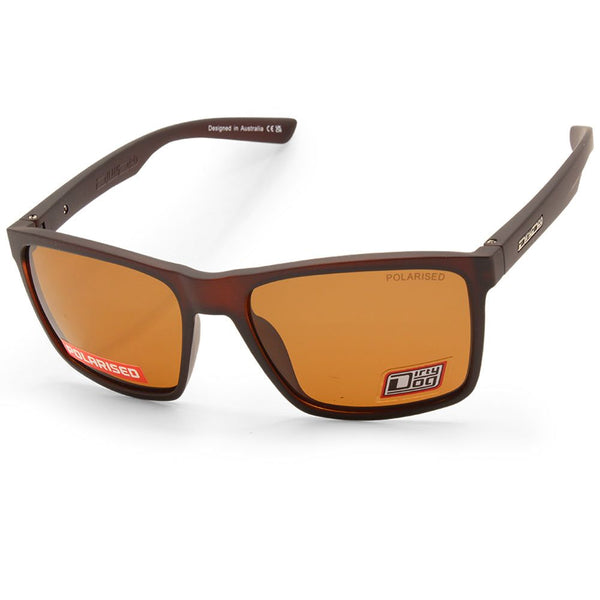 Dirty Dog Droid Satin Brown/Brown Polarised Unisex Sunglasses