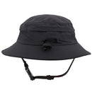 Ocean & Earth Bingin Kids Soft Peak Surf Hat with Chin Strap Black (54cm)