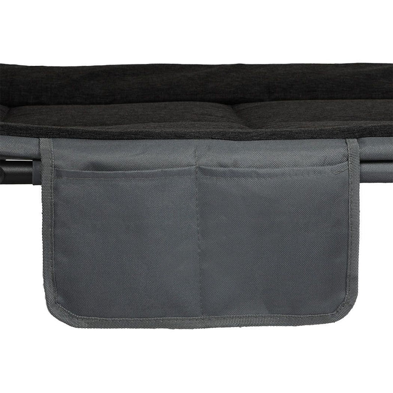 Levede Folding Camping Bed Adjustable Camping Cots Home Office Outdoor Black