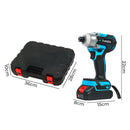 Traderight 21V Cordless Brushless Impact Driver 2 Battery 1/4" Electric Wrench
