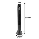 Spector Electric Bladeless Tower Fan Oscillating DC Motor 3 Speeds Timer Remote