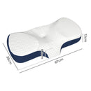 Dreamz Memory Foam Pillow Pillowcase Neck Shoulder Support Pain Cervical Blue