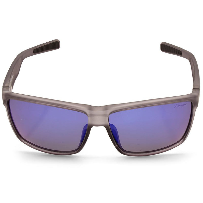 North Beach Felix Satin Crystal Grey/Blue Mirror Polarised Unisex Sunglasses