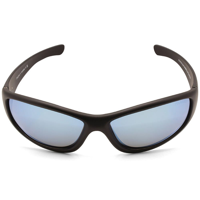 Dirty Dog Boofer Satin Black/Ice Blue Mirror Mens Polarised Sunglasses