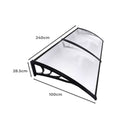 Mountview Window Door Awning Outdoor Canopy UV Patio Rain Cover DIY 1m X 2.4m
