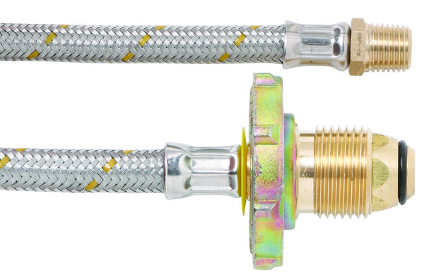 6mm SS Pigtail 1/4" I/Flare x POL H/Wheel 900mm