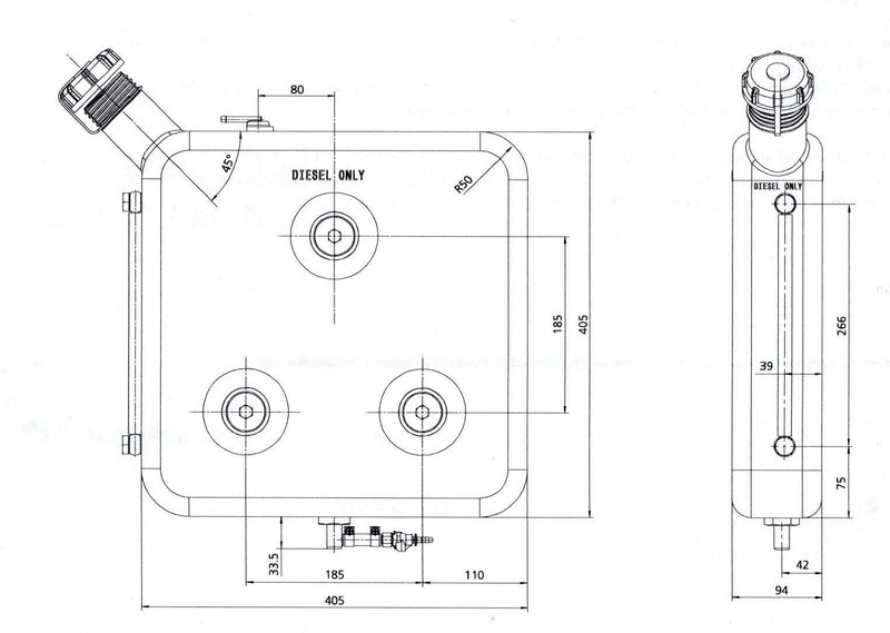 Webasto Fuel Tank 12L With Hose Coupli