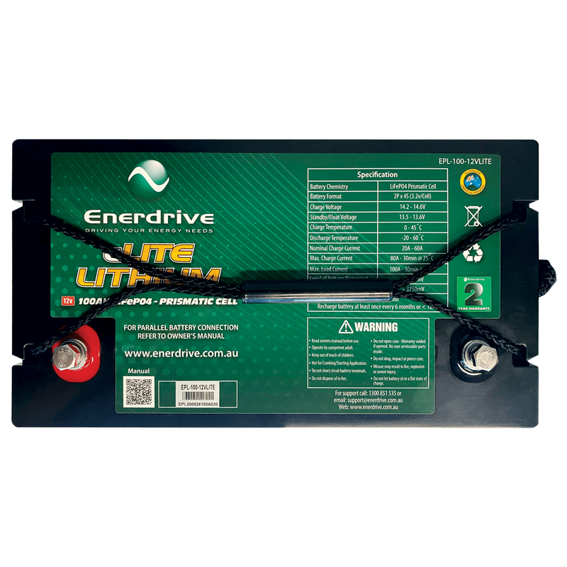 Enerdrive 12V 100Ah eLITE Lithium Battery