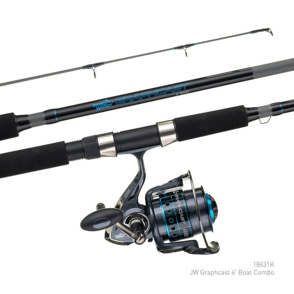 Jarvis Walker 6ft Graphcast 5-8kg Boat Combo 2 Piece Spooled with Line